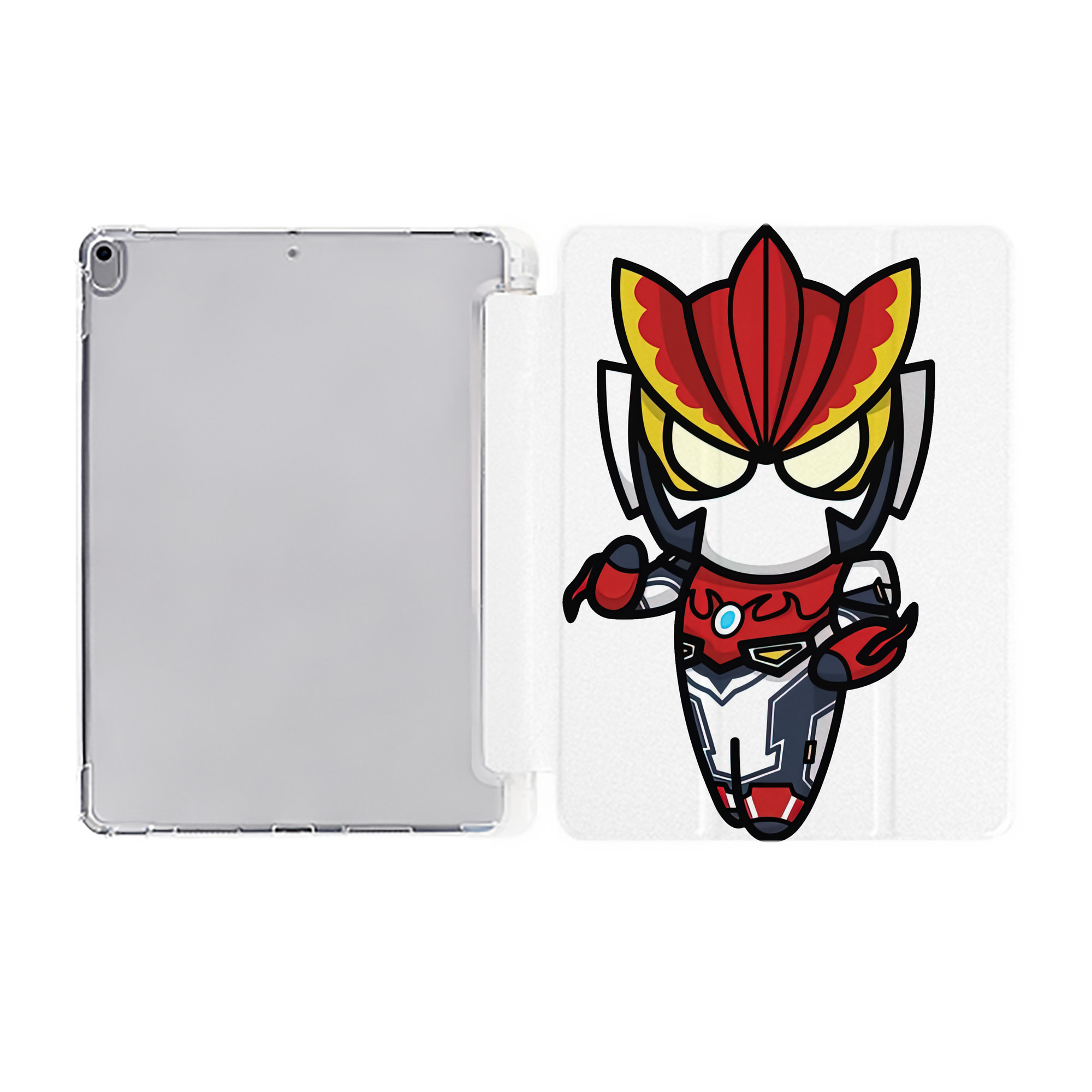 （画像用） ウルトラマン Ultraman IPad ケース ペン収納付き 三つ折りスタンド PUレザー×シリコン 対応機種9.5/10.5/10.9インチ